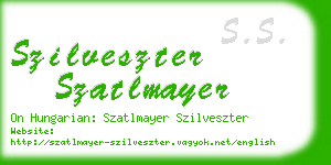 szilveszter szatlmayer business card